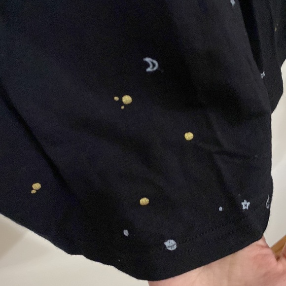 Z Supply scattered gold and silver celestial print Crewneck long sleeve size S - Picture 7 of 12